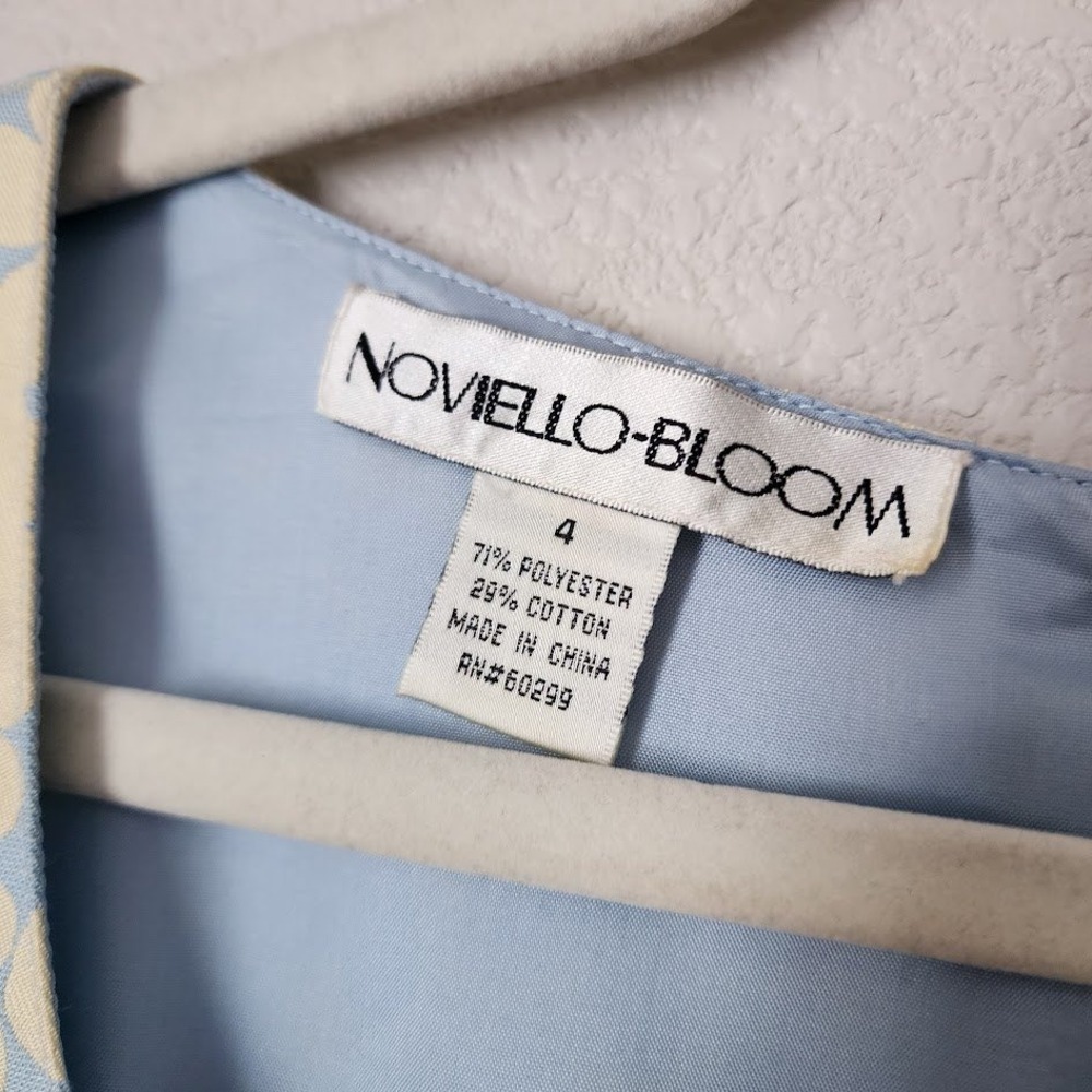 NOVELLO BLOOM 90s Floral Mini Dress Pastel Blue Coquette Size 4 NEW - Picture 8 of 10